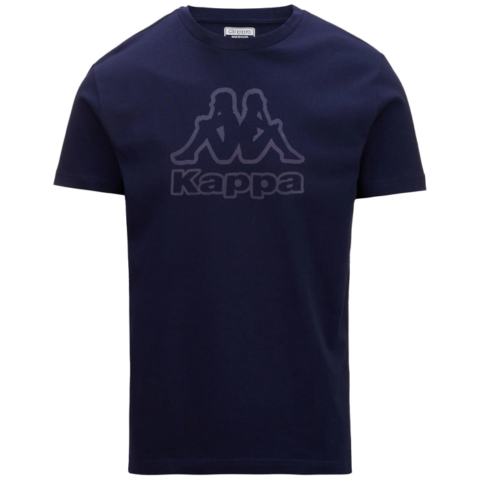 Kappa - Camisetas y tops Hombre Azul - Logo Korpo Cremy
