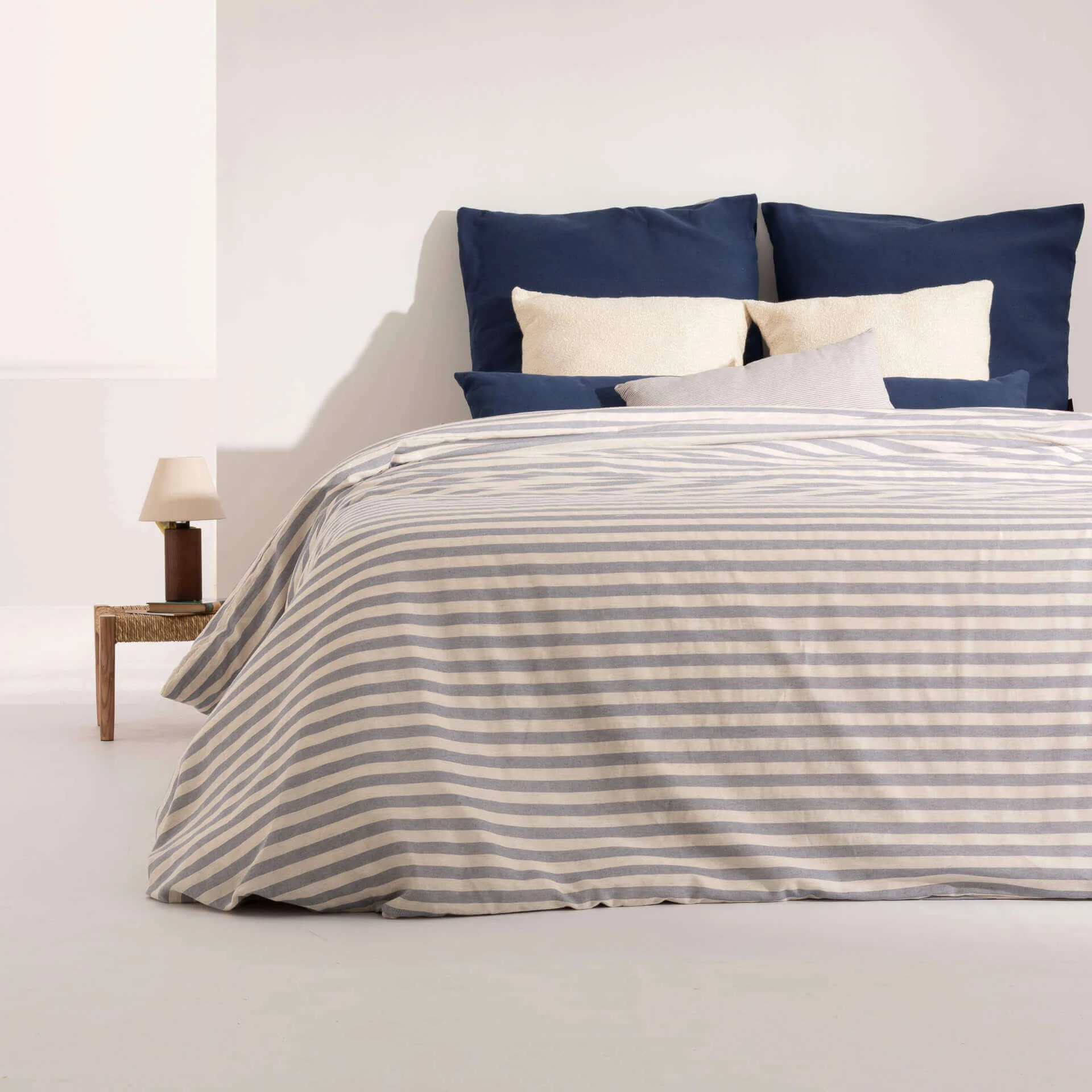 Housse de couette jacquard Jávea Grand Bleu