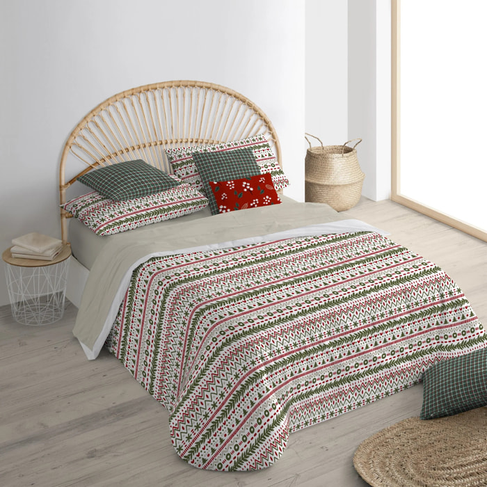 Housse de couette avec pressions 100% coton Merry Christmas 16