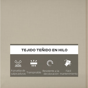 Conjunto de Cojines para Sillas de Comedor 47x47x7 cm Juego de 4 Piezas Cojines para Sillas de Jardín Impermeable y Protección UV 50+ para Interior y Exterior Beige