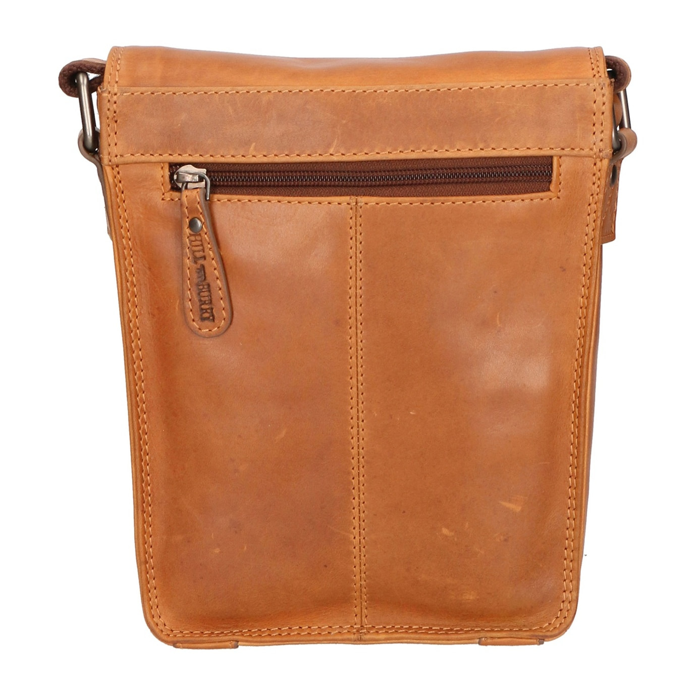 Borsa a tracolla da uomo - Modello False - 100% vera pelle - 23.0 x 17.0 x 5.0 cm