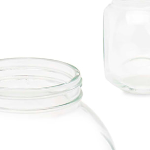 DAM PACK 6 VASI BISCOTTI INCLINATI 700ML 11,5x8x12 Cm. Colore trasparente