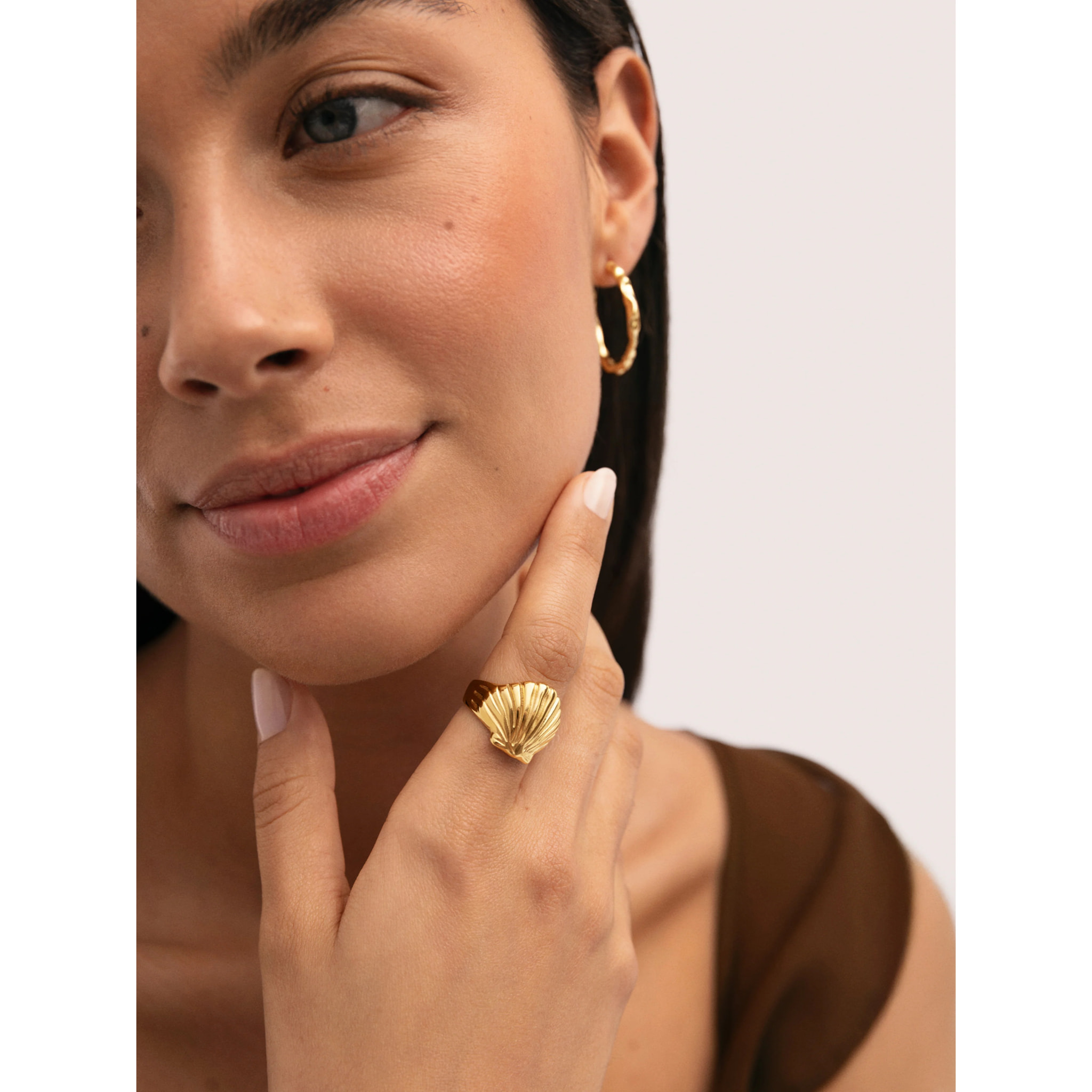 Anillo Shelly Acero Baño Oro