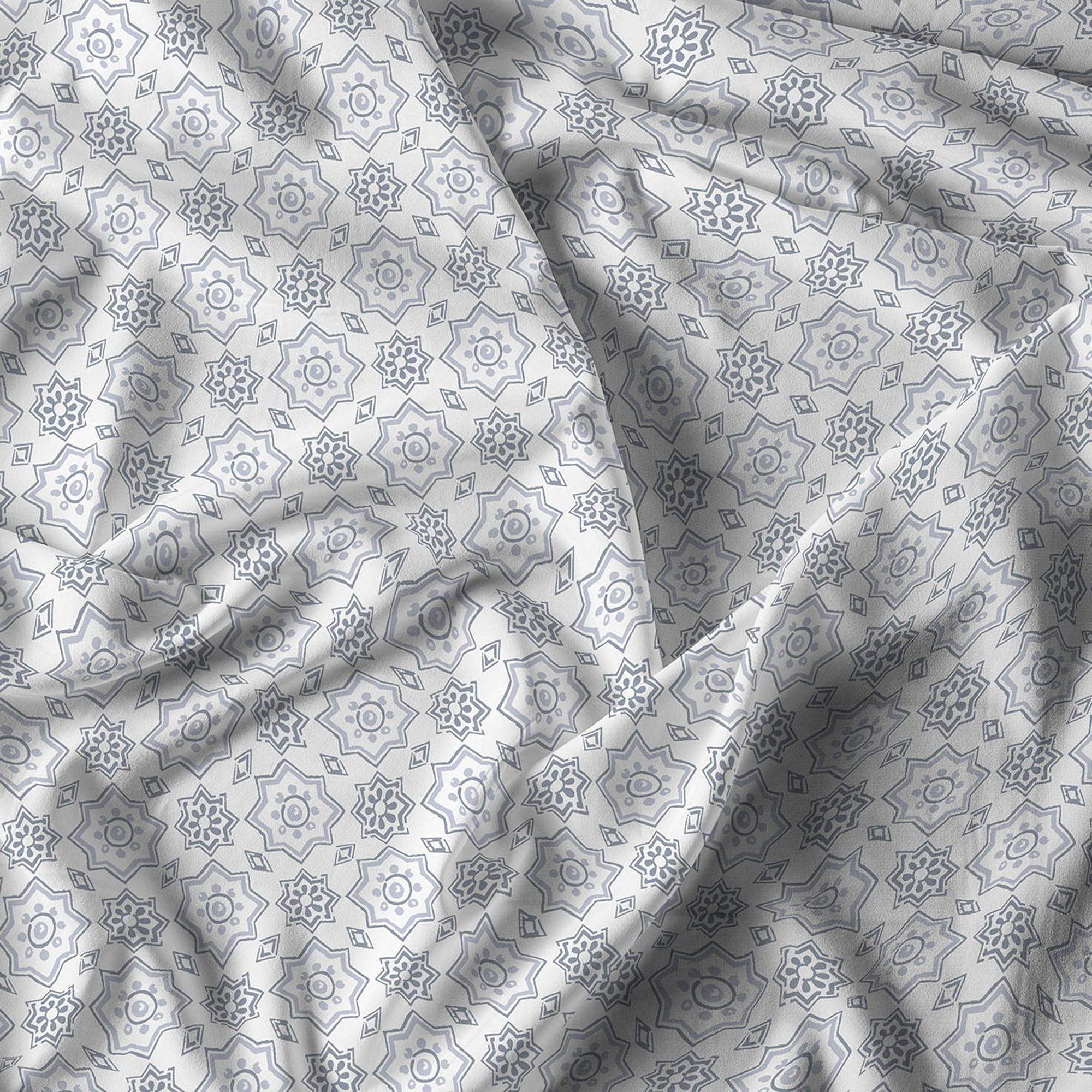 PARURE COPRIPIUMINO PRINTED COLORS, 100% Cotone, Made in Italy - FLOYD GRIGIO