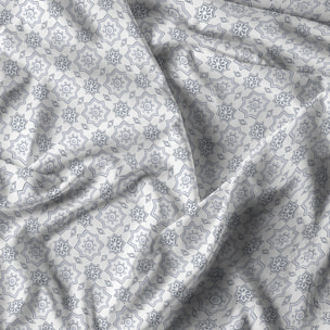PARURE COPRIPIUMINO PRINTED COLORS, 100% Cotone, Made in Italy - FLOYD GRIGIO