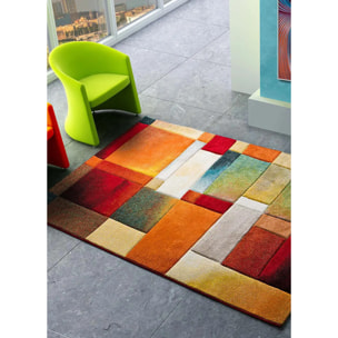 Alfombra geométrica Matrix multicolor, varias medidas disponibles