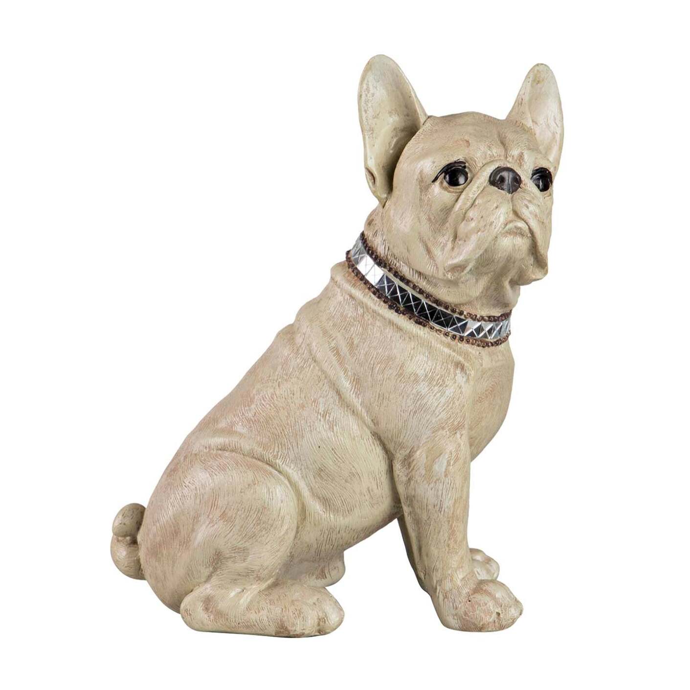 Figura Bulldog Frances Resina Beige 24x16x29 Cm