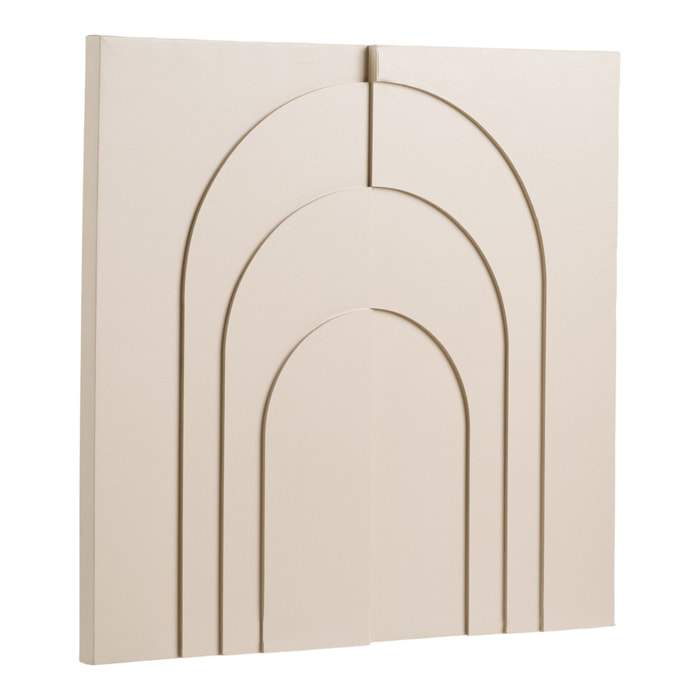 Ina Pannello Murale in Rilievo Beige 60x60 cm