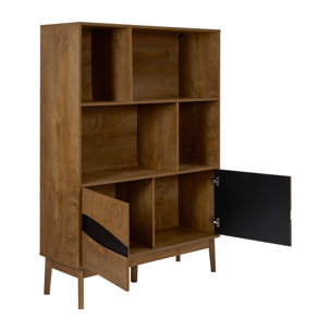 Bibliothèque - HOME DECO FACTORY - Forest - Design Simple - Chaleureux - Marron et Noir