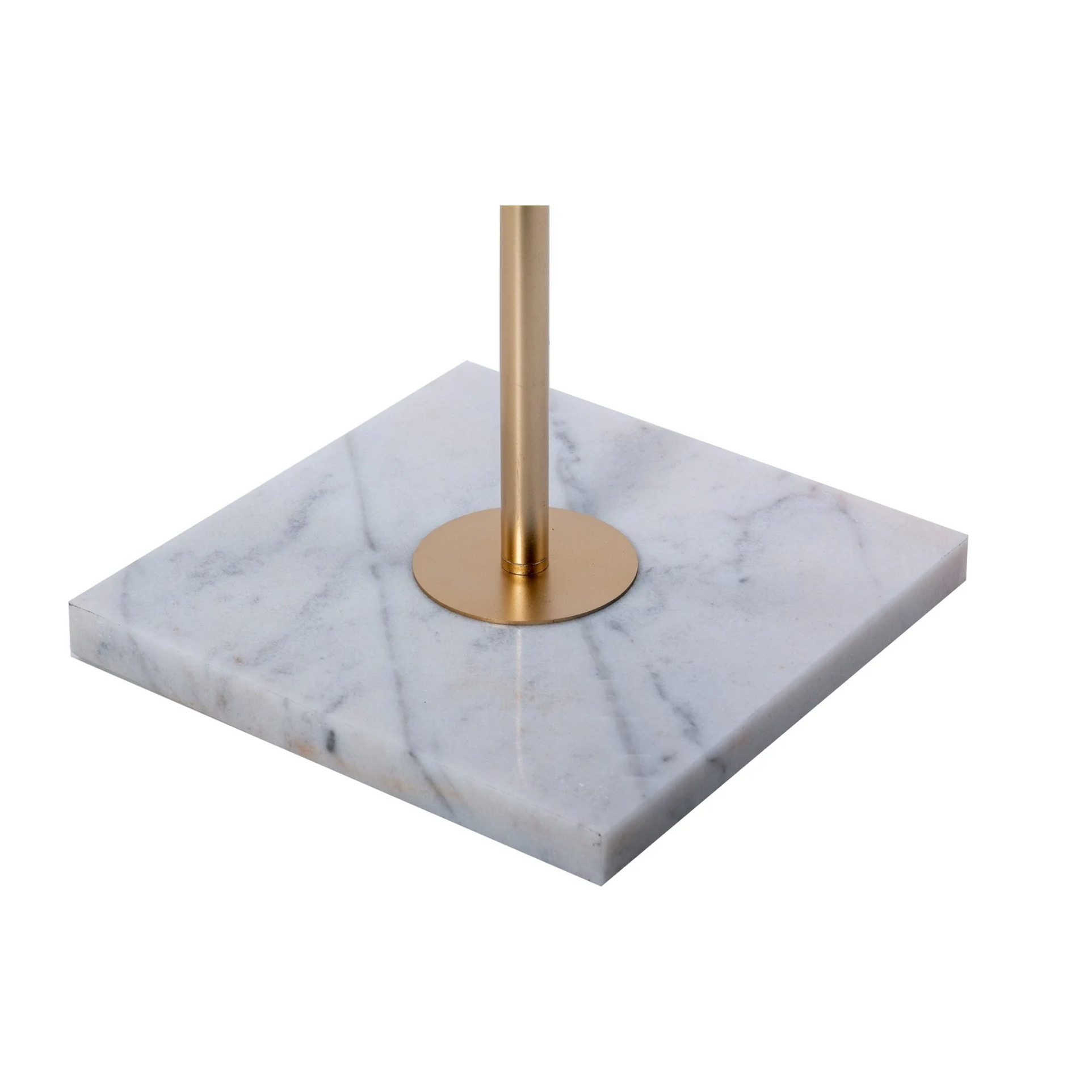 Lampara De Suelo Metal Dorada Blanca 40x40x165 Cm