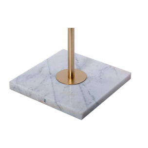 Lampara De Suelo Metal Dorada Blanca 40x40x165 Cm