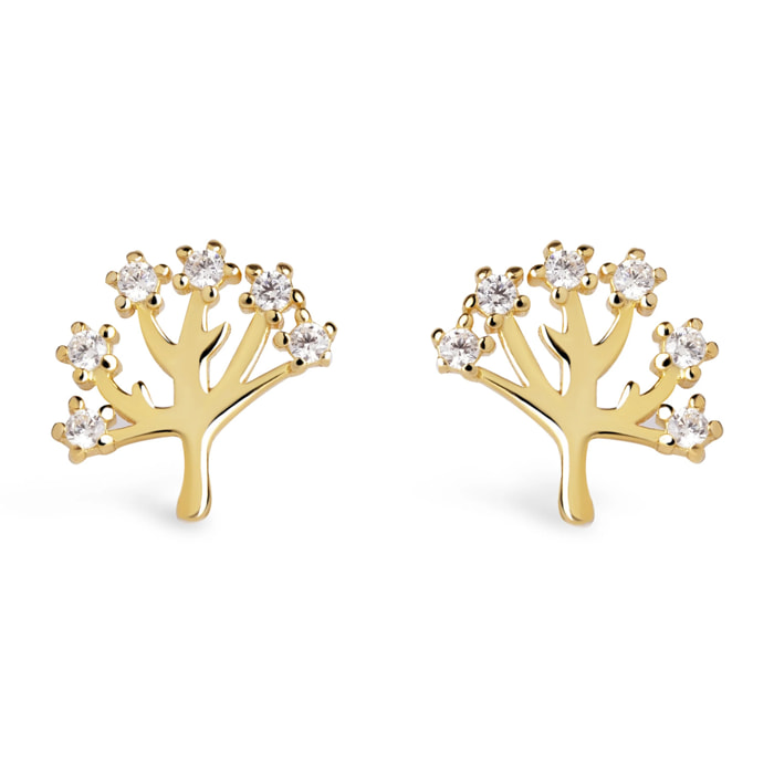 Orecchino tree of life   Argento Placcato Oro