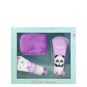 Zelie Box - Coffret Crèmes Mains Fleur de Coton 60 ml+ Crème Pieds Violette 60ml + 1 Bandeau