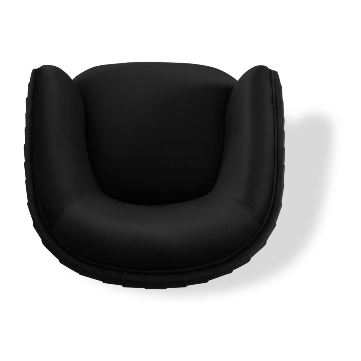 Fauteuil "Cyrille" en velours noir