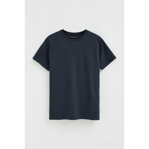 Camiseta azul marino de cuello redondo con parche Polo Club