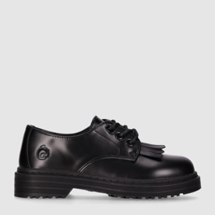 Zapatos de Piel Sintética - Negro - Tacón: Bajo