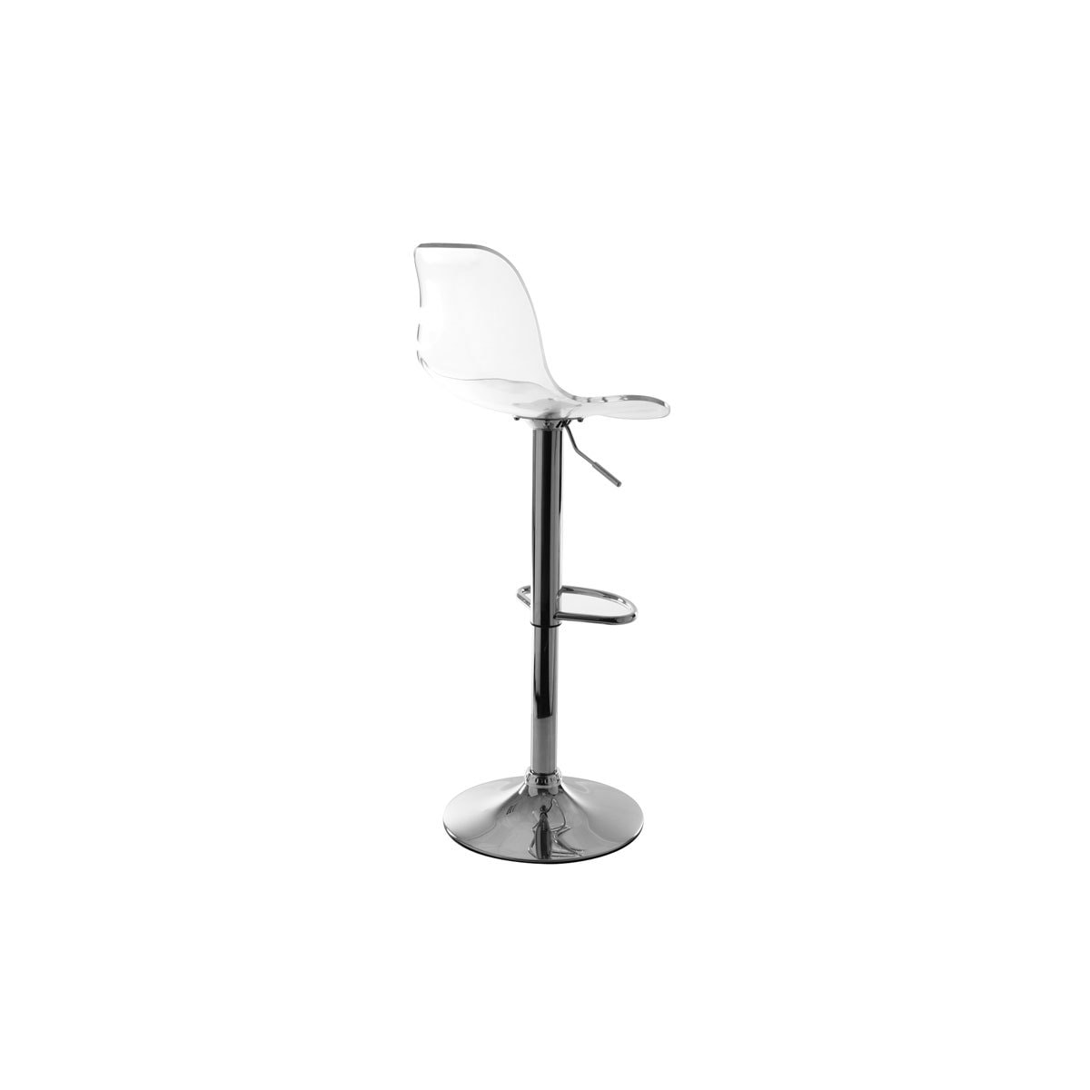 Tabourets de bar design réglables transparents (lot de 2) GALILEO