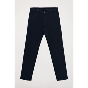 Pantaloni casual blu in cotone elasticizzato con particolari Polo Club