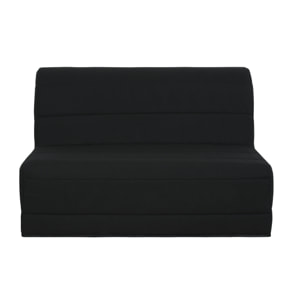 Banquette convertible Melissa, matelas Simmons, 140 x 190 cm, noir