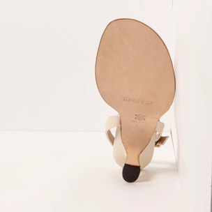 Sandalias con tacón S3164 NAPPA CREAM/ GLERA color Cream