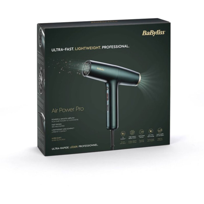 Sèche cheveux professionnel BABYLISS Air Power Pro D6555DE