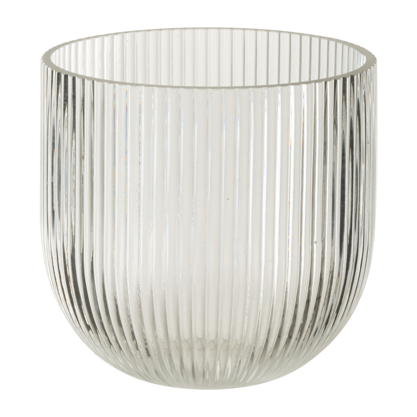 J-Line vase Rayé - verre - transparent - small