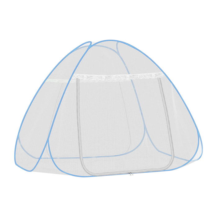 Mosquitera plegable para cama con doble puerta. 180x200cm
