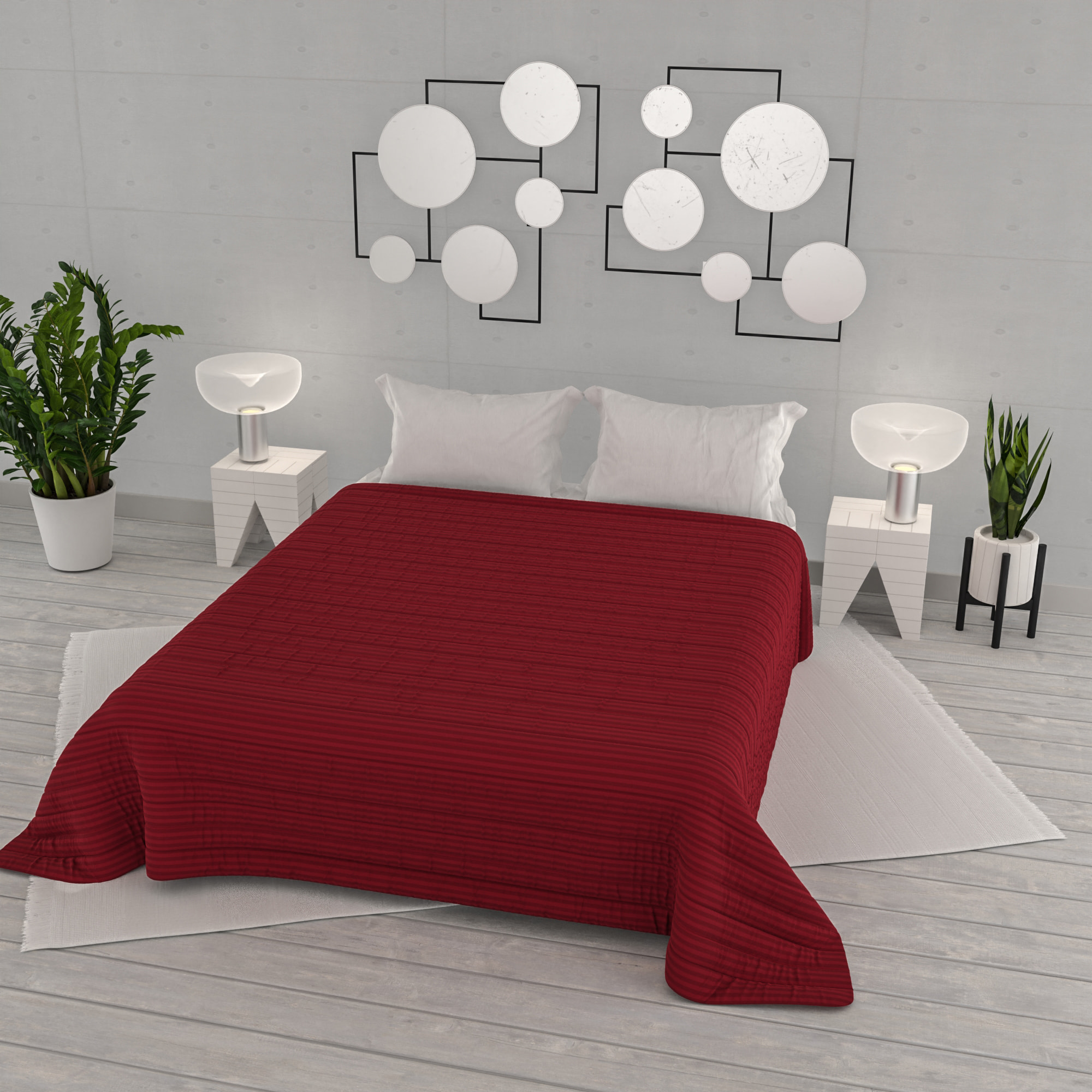 TRAPUNTINO ESTIVO SATIN STRIPES MATRIMONIALE