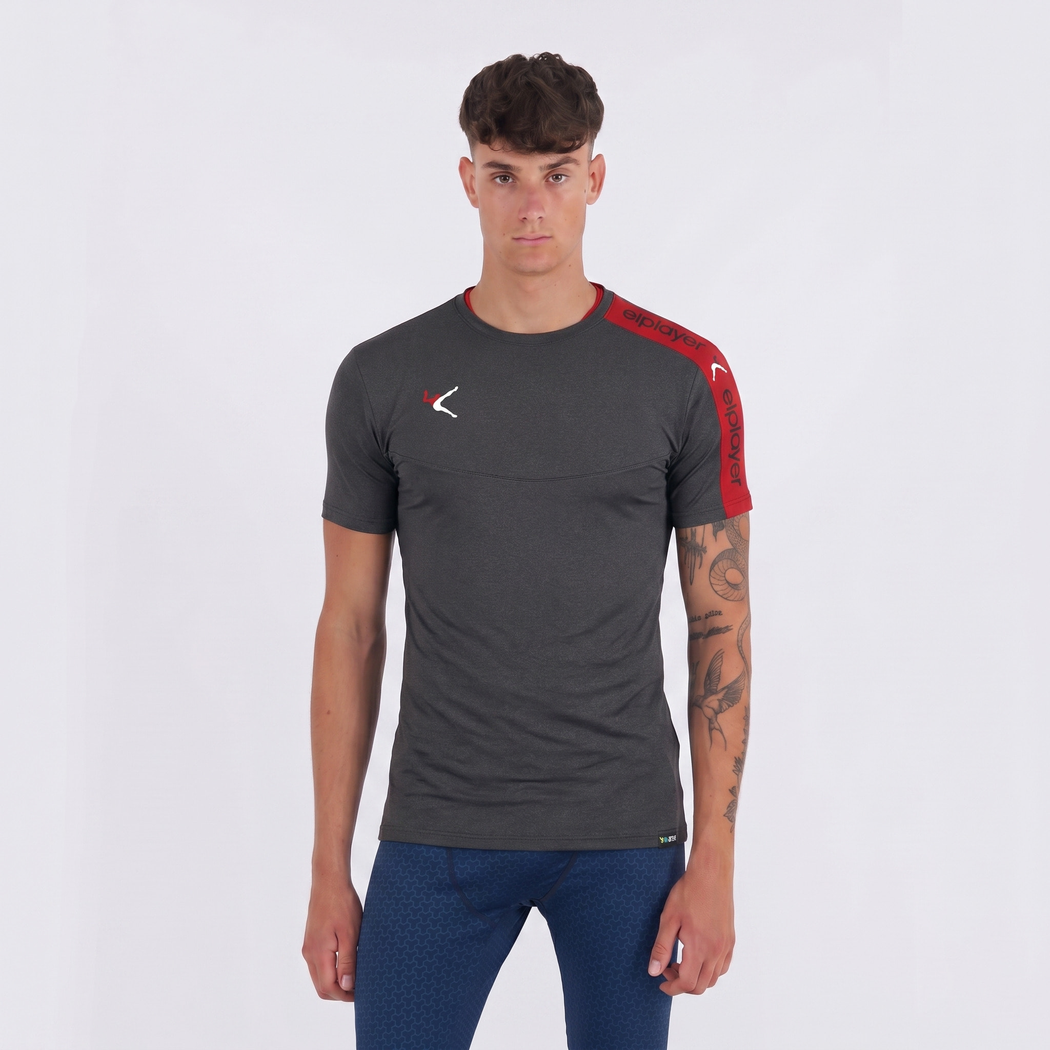 Maglia a mezze maniche aderente da allenamento Fitplayer
