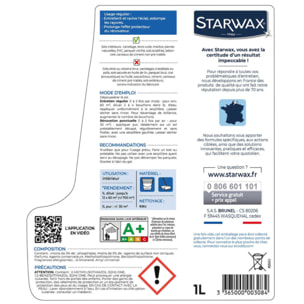 Pack de 2 - Starwax - Shampooing Autolustrant 2 En 1 Tous Sols Interieurs 1L