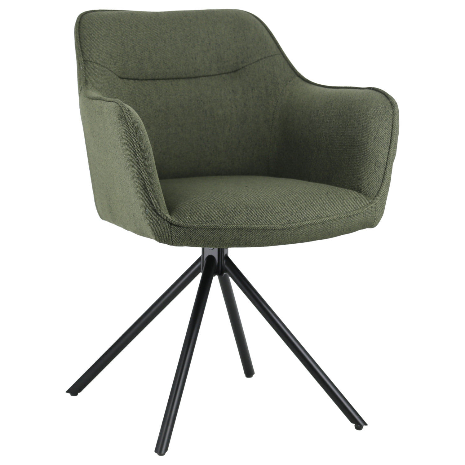 Lot de 2 chaises en tissu vert DANNA