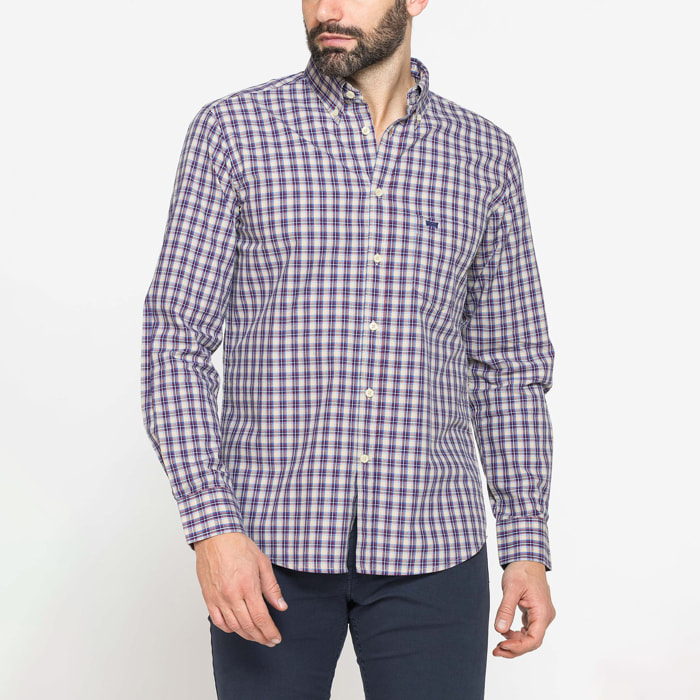 CAMICIA BUTTON-DOWN CON MANICA LUNGA E TASCHINO