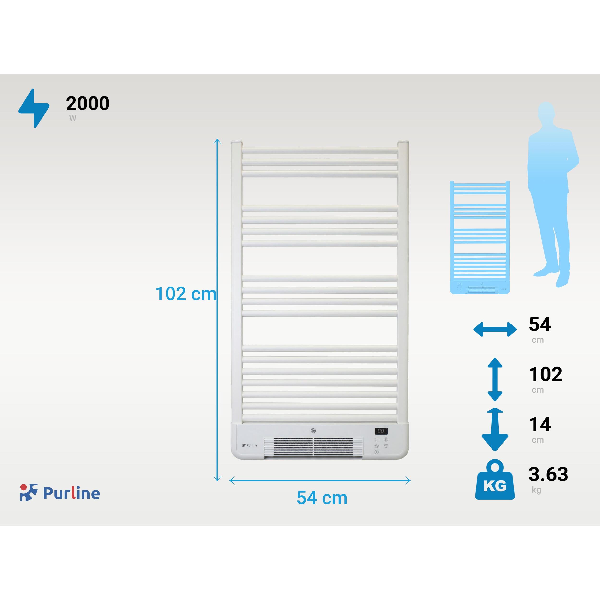 Radiateur sèche-serviettes avec chauffage intégré et contrôle WiFi