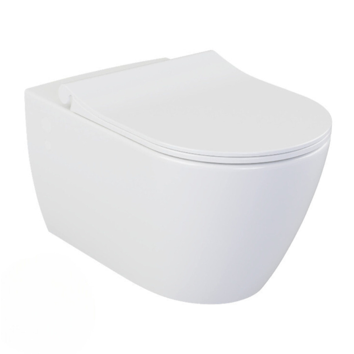 Pack Bati-support Geberit UP320 + WC sans bride Livea Bello + Abattant softclose + Plaque blanc chrome (GebBello-C)