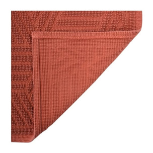 Spirella Tapis de bain Coton CUBO 50x80cm Terracotta