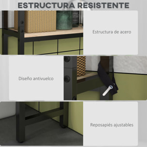 Mueble sobre Inodoro, Organizador sobre WC con 2 Puertas, Estante Ajustable, Estante Abierto, Estantería de Baño encima WC para Espacio Pequeño, 64x19x178 cm, Natural