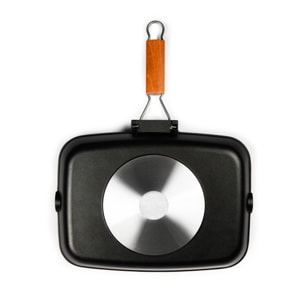 Bistecchiera rettangolare 25×35 cm Excelsa – Grigliosa, Acciaio Nero