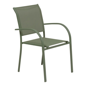 Fauteuil de jardin Piazza empilable vert laurier