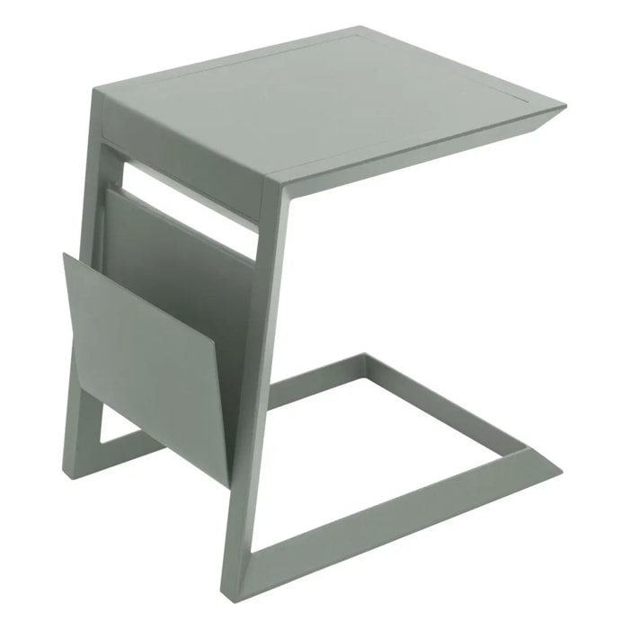 Table d appoint de jardin carrée "Allure" vert laurier 55 x 45 x 55cm en aluminium