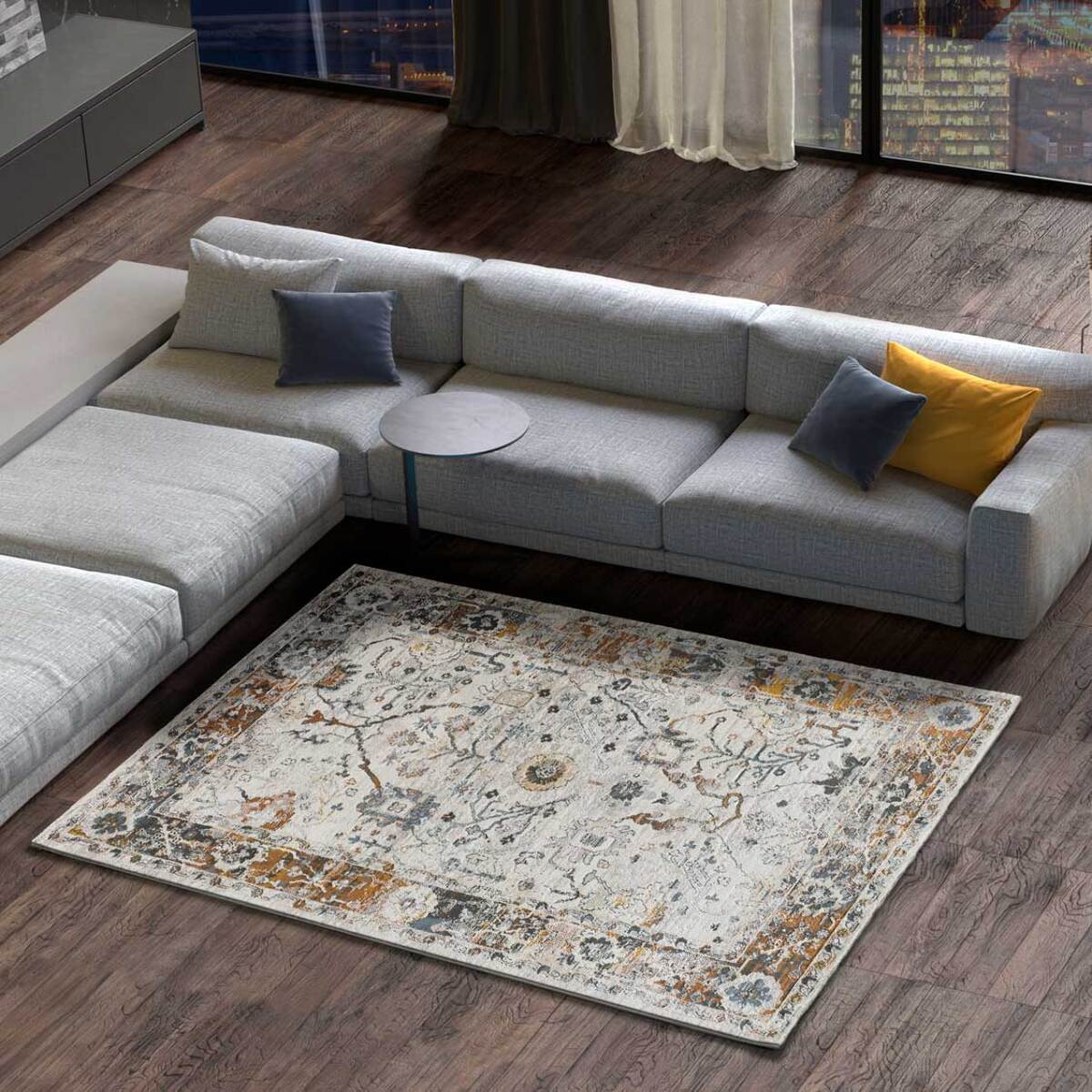 SPRINGS Alfombra estilo vintage de pelo corto multicolor, varias medidas disponibles