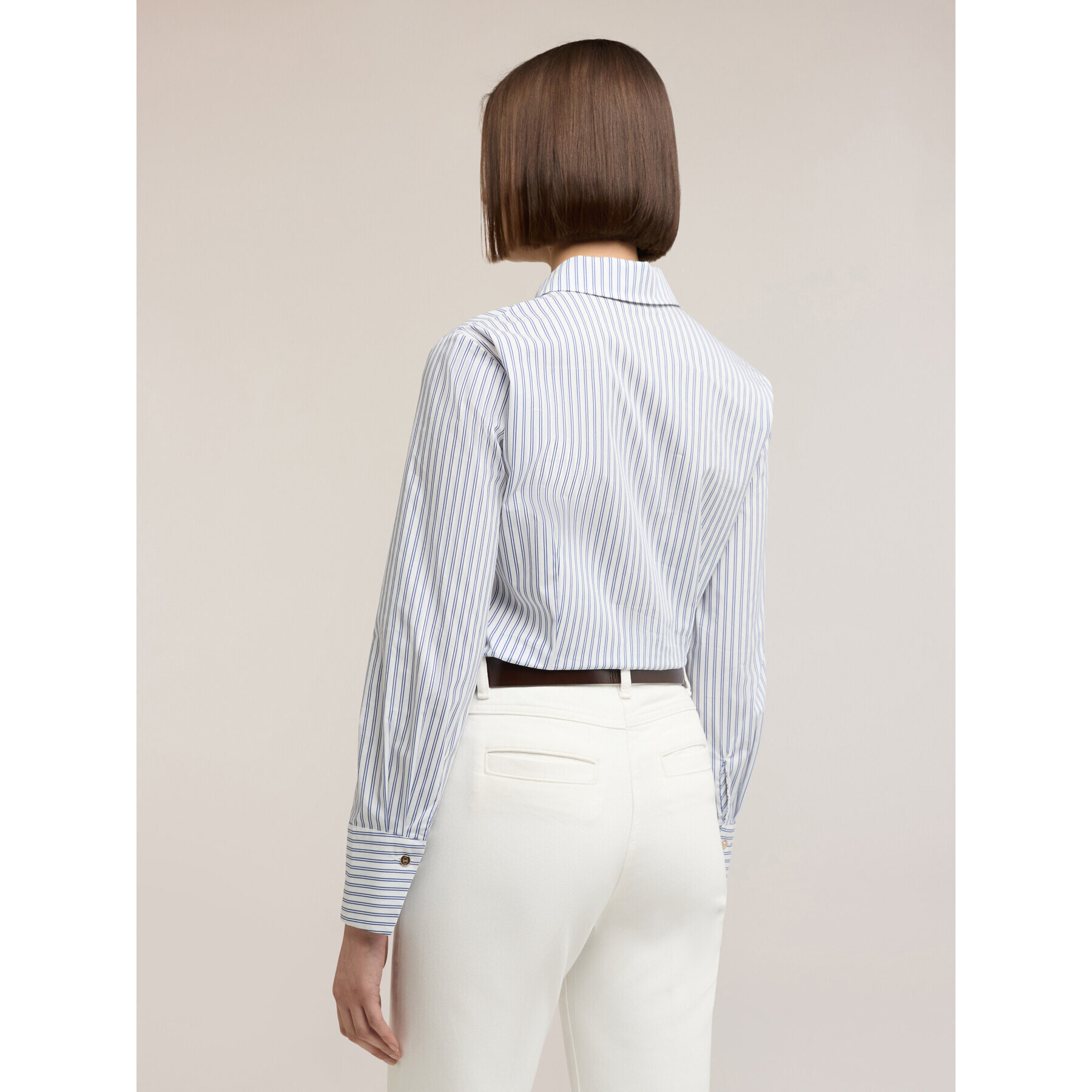 Motivi - Camicia in popeline a righe - Blu