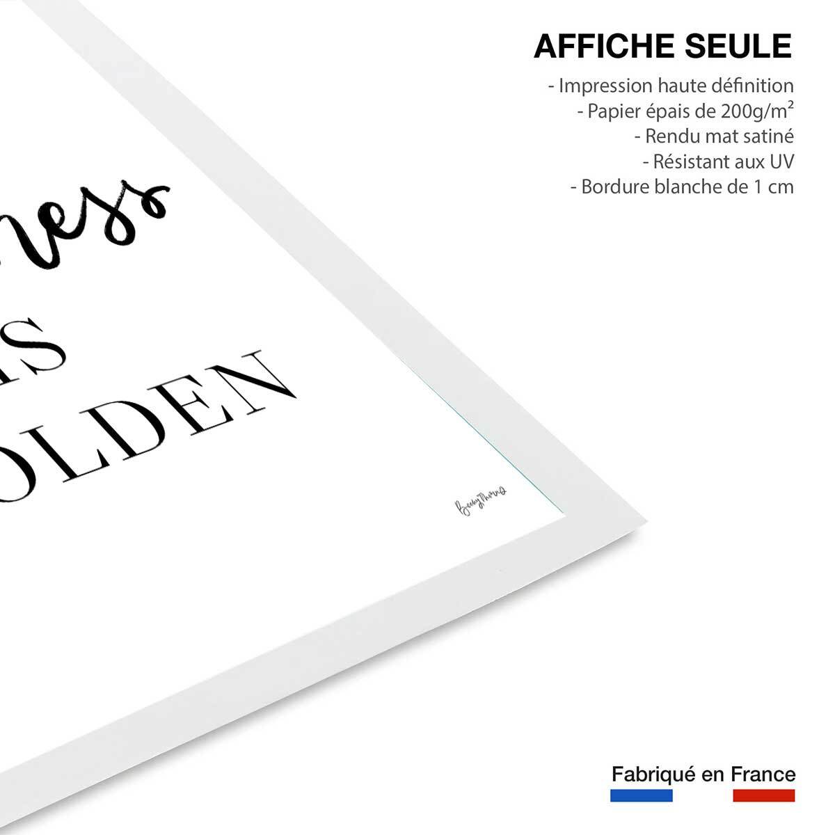 Poster kindness is golden Affiche seule