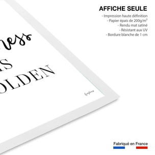 Poster kindness is golden Affiche seule