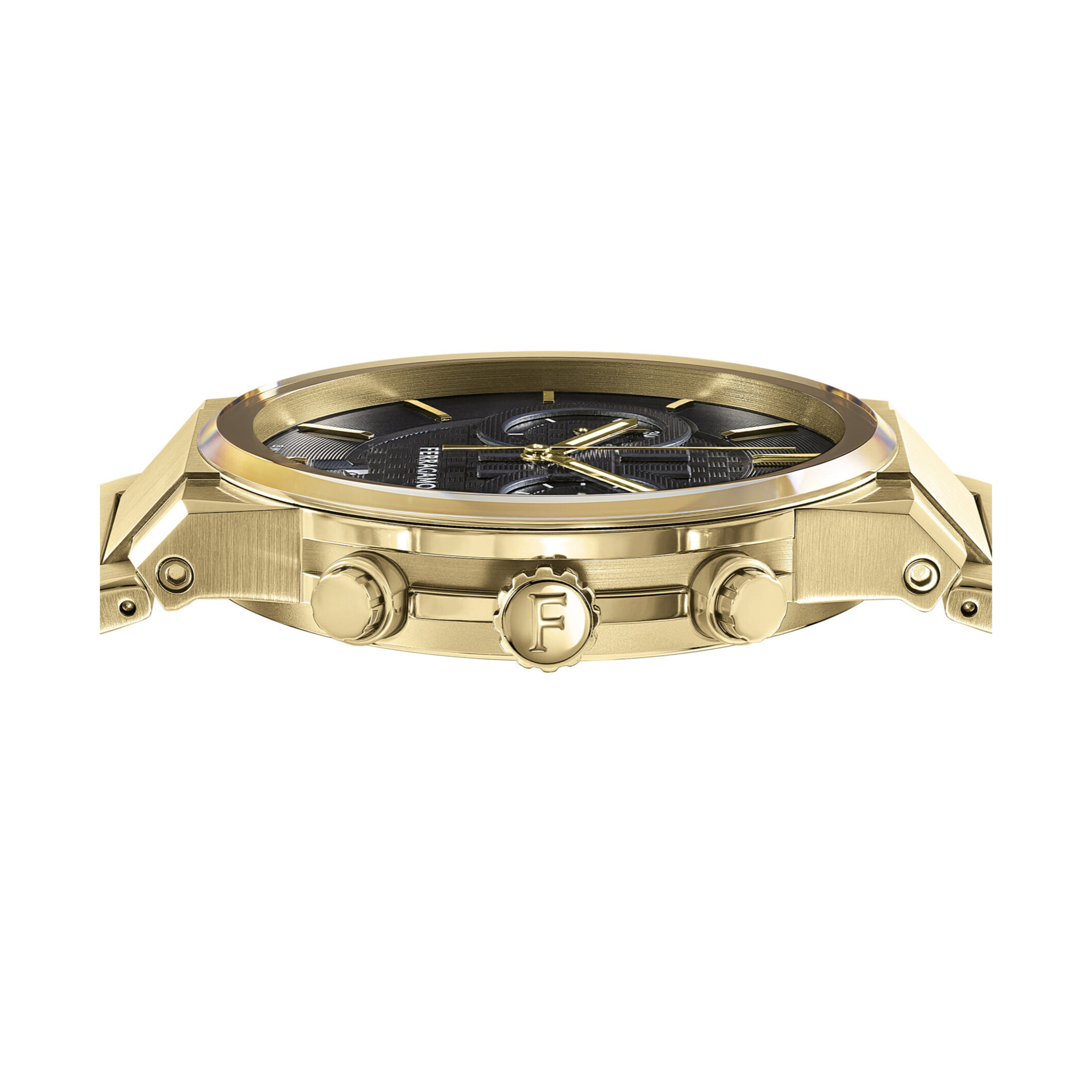 Ferragamo Quartz Chronograph Watch Me-Ferragamo Sapphire Chrono