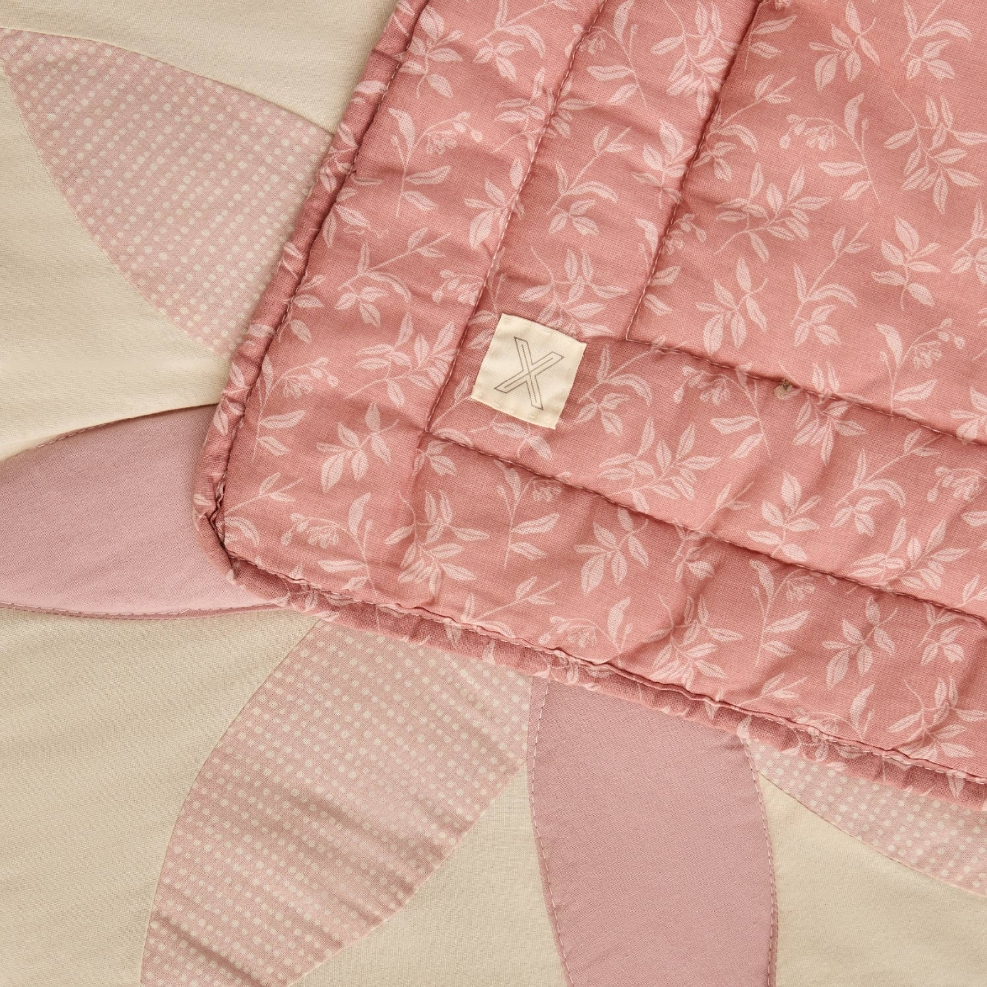 Edredón patchwork 250 g reversible Ritpatcolha color rosa 100% Algodón