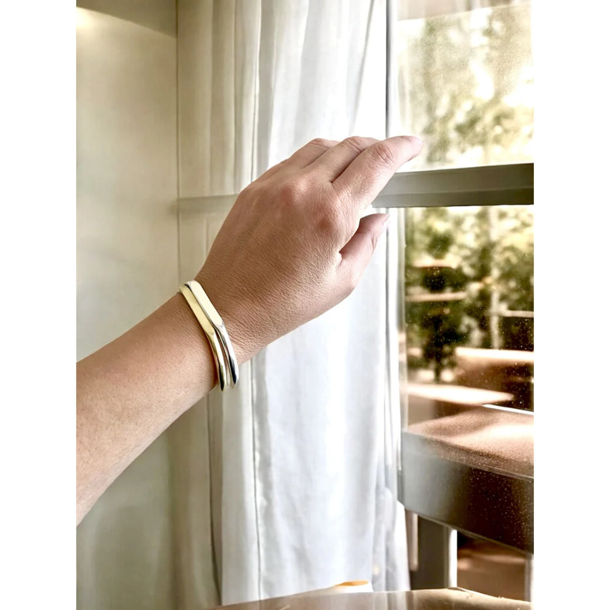 Pack pulseras combo Tubular plata_oro