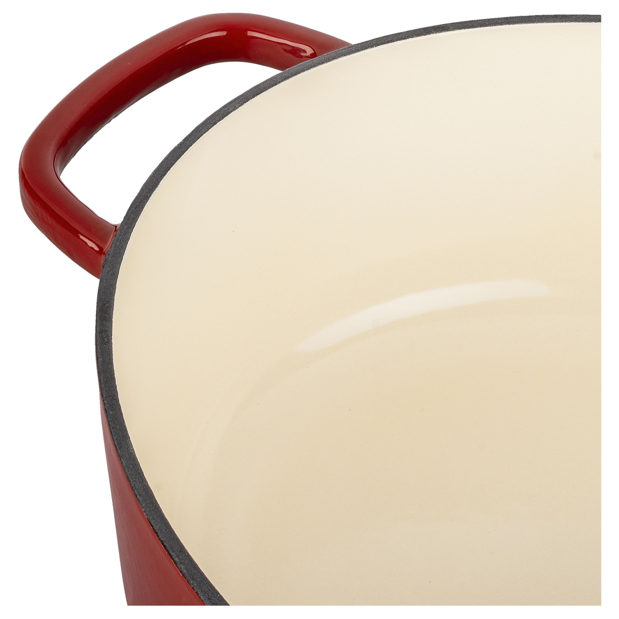 Cocotte en fonte 37 cm, Ovale, Rouge