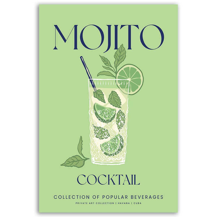Tableau cocktail Mojito Toile imprimée