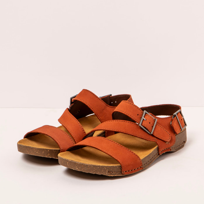 Sandalias 0999 NOBUCK DARK ORANGE/ I BREATHE color Dark orange