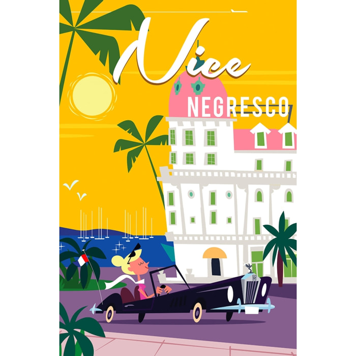 Tableau vacances à nice Toile imprimée